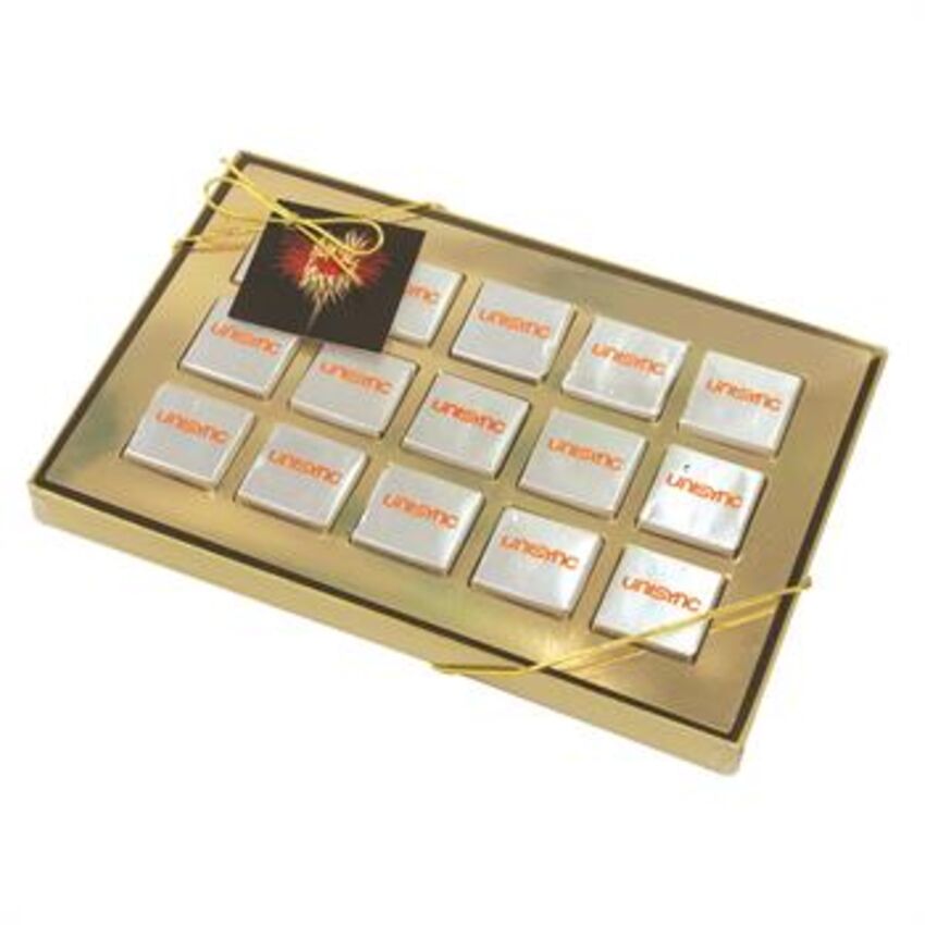 - Boîte de quinze chocolats carrés C8150G - Boîte de quinze chocolats carrés C8150G