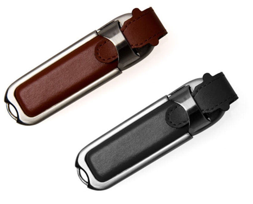 USB Promotion - Clé USB fini simili cuir et métal F-017-1