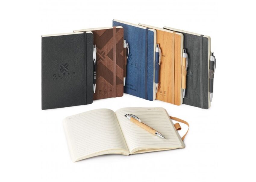 Spector & Co. - Combiné de journal à couverture souple et Stylo en bambou ST4582 Spector & Co. - Combiné de journal à couverture souple et Stylo en bambou ST4582