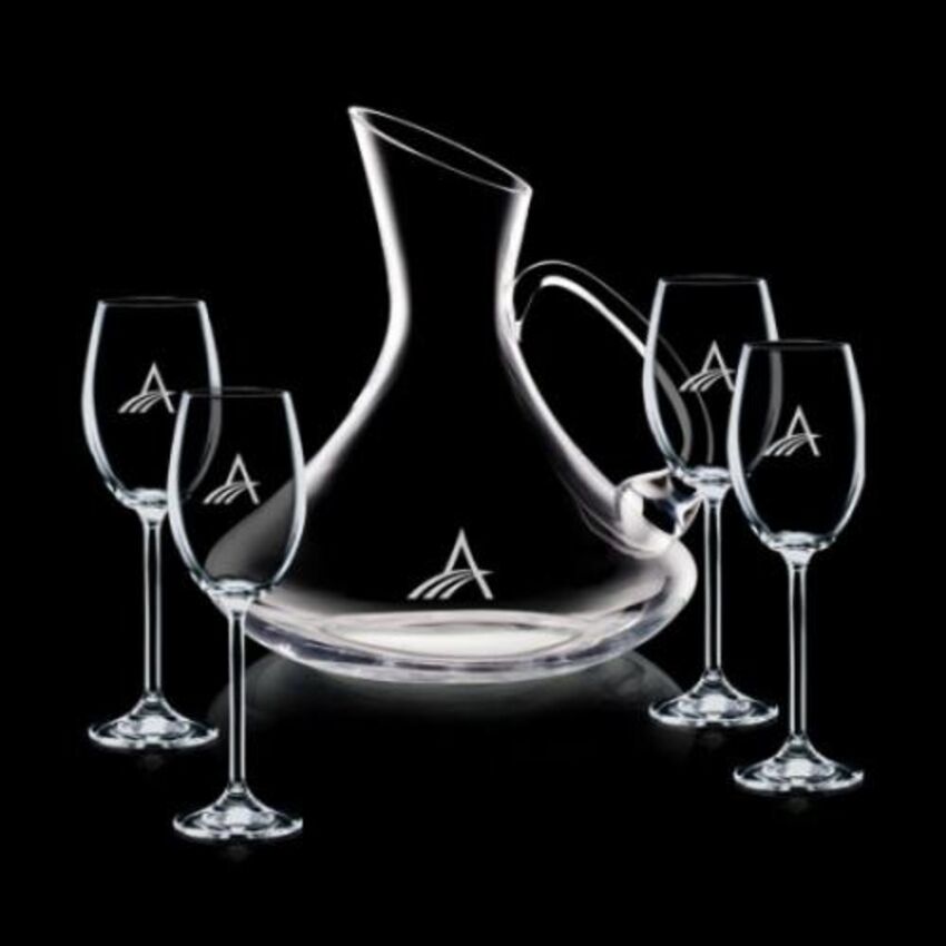 - Décanteur avec 4 coupes de vins BWC713-4 - Décanteur avec 4 coupes de vins BWC713-4