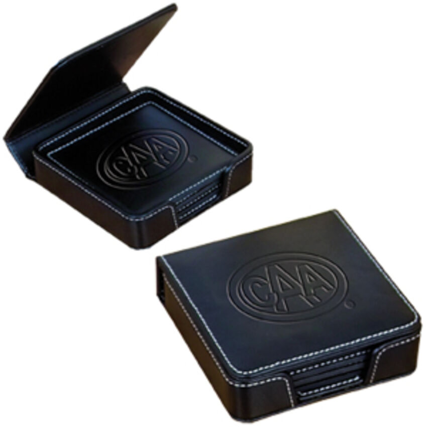 - Ensemble de 5 sous-verres en cuir recyclé BL3901 - Ensemble de 5 sous-verres en cuir recyclé BL3901