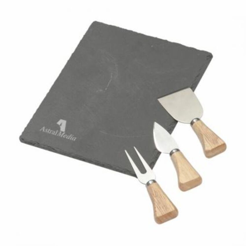 st-regis - Ensemble planche et couteaux à fromage L077