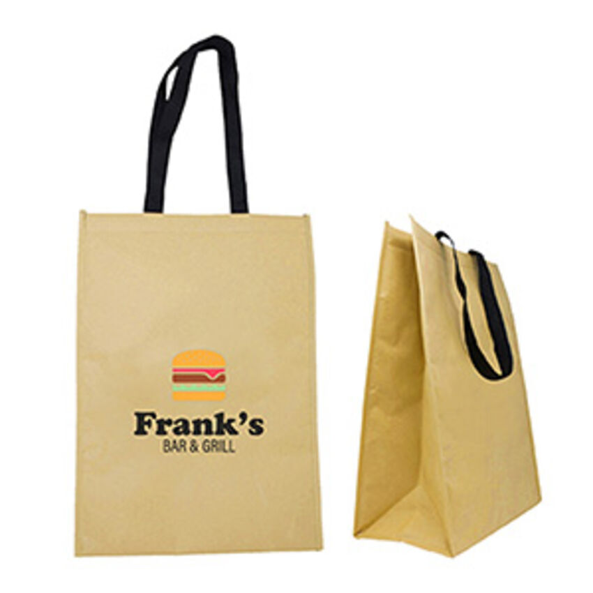 Debco - Sac réutilisable en papier kraft laminé éco TO9523 Debco - Sac réutilisable en papier kraft laminé éco TO9523