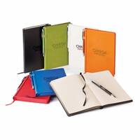 Journal couverture en vinyle avec stylo