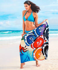Serviette de plage en velour absorbant