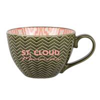 Tasse en grès avec motif géotexturé