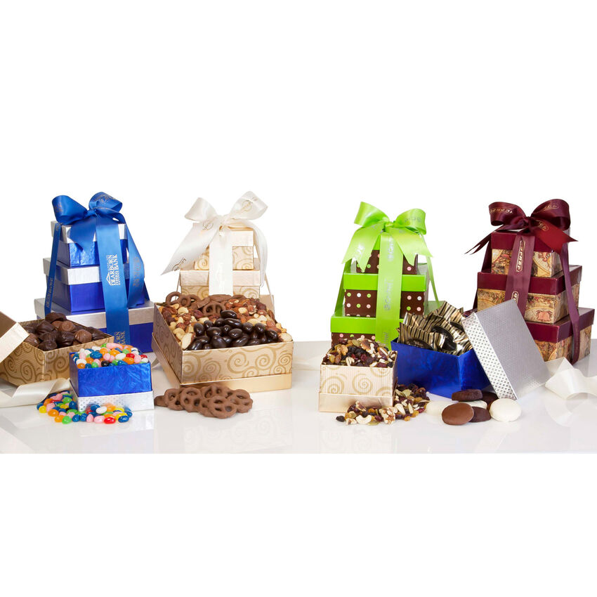 NC custom - Tour de cadeaux à friandises sucrées et salées 663-E NC custom - Tour de cadeaux à friandises sucrées et salées 663-E