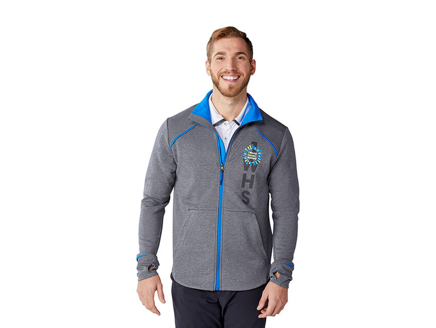 Trimark - Veste en tricot avec fermeture éclair contrastante 18137