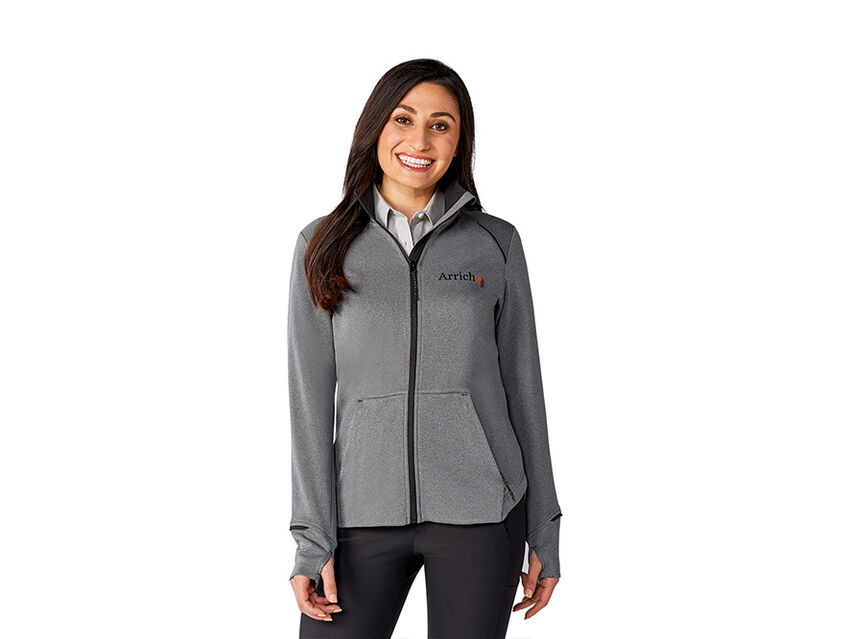 Trimark - Veste en tricot avec fermeture éclair contrastante 98137