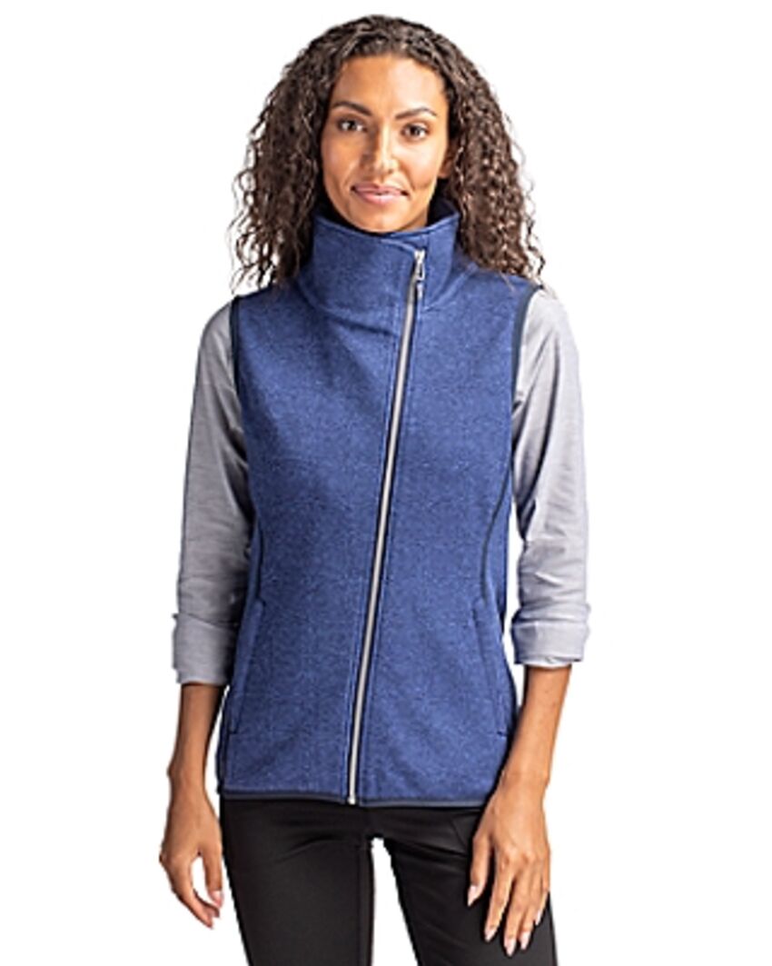 Cutter and Buck - Veste sans manche à glissière asymétrique LCO00034